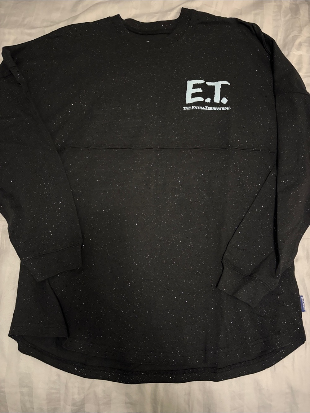 E.T. The Extra-Terrestrial Black Sparkly Logo Sweatshirt